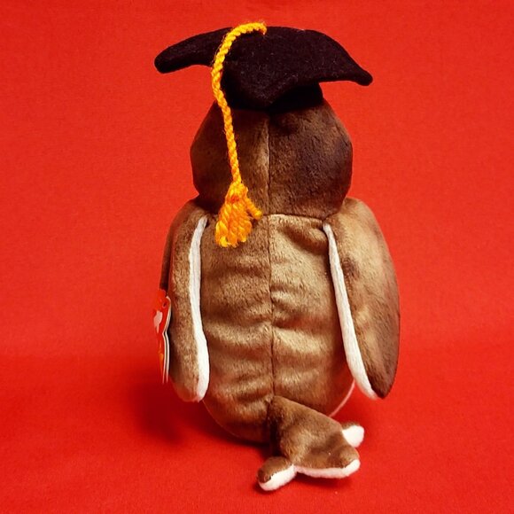 Ty Beanie Babies Wise The Graduation Owl1998 Animal Plush Stuff Toy - Picture 2 of 13